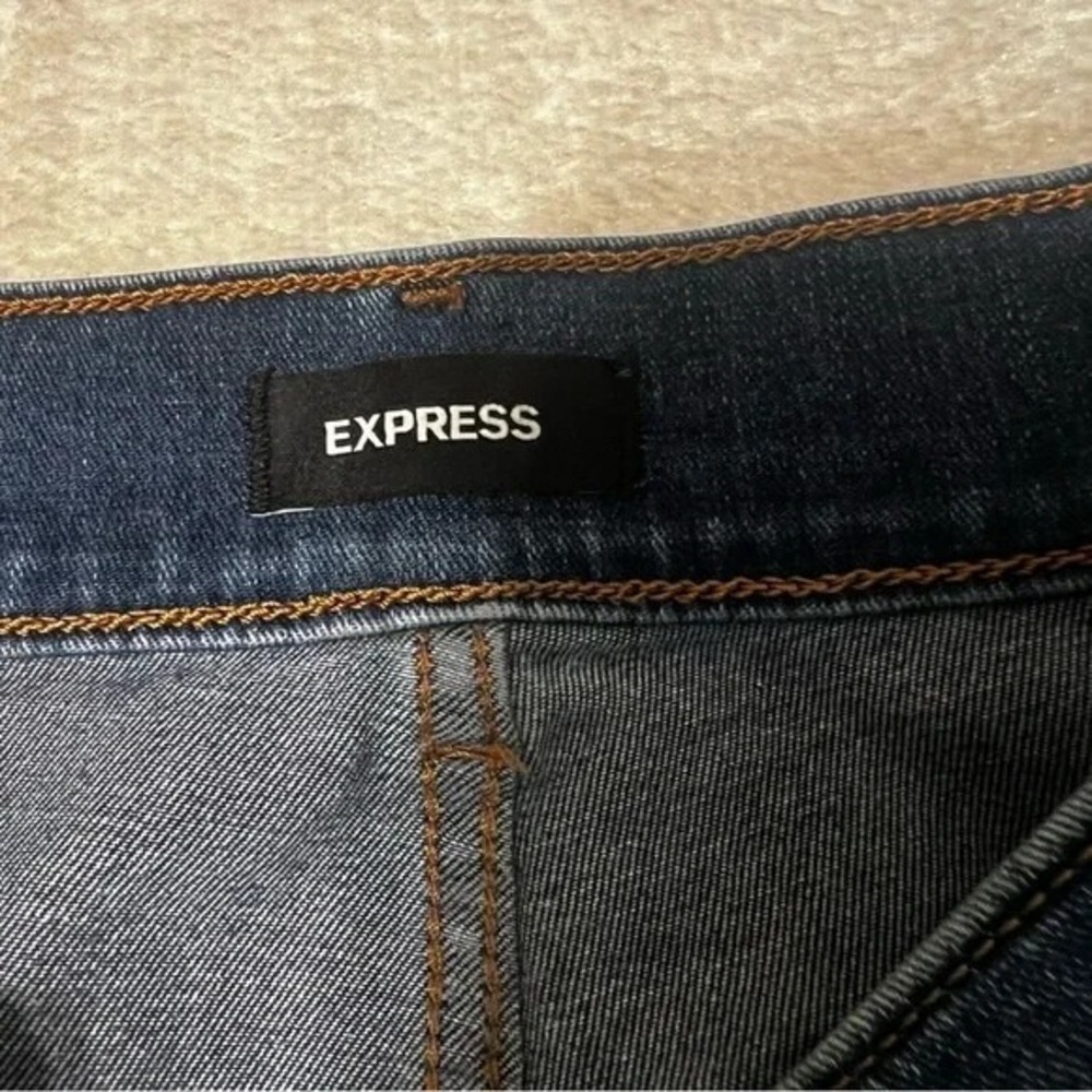 Express Skinny High Rise‎ Distressed Jeans Size 0 R - Picture 3 of 5